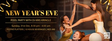 New Year’s Eve Pool Party with DJ Kris Kringle At 25