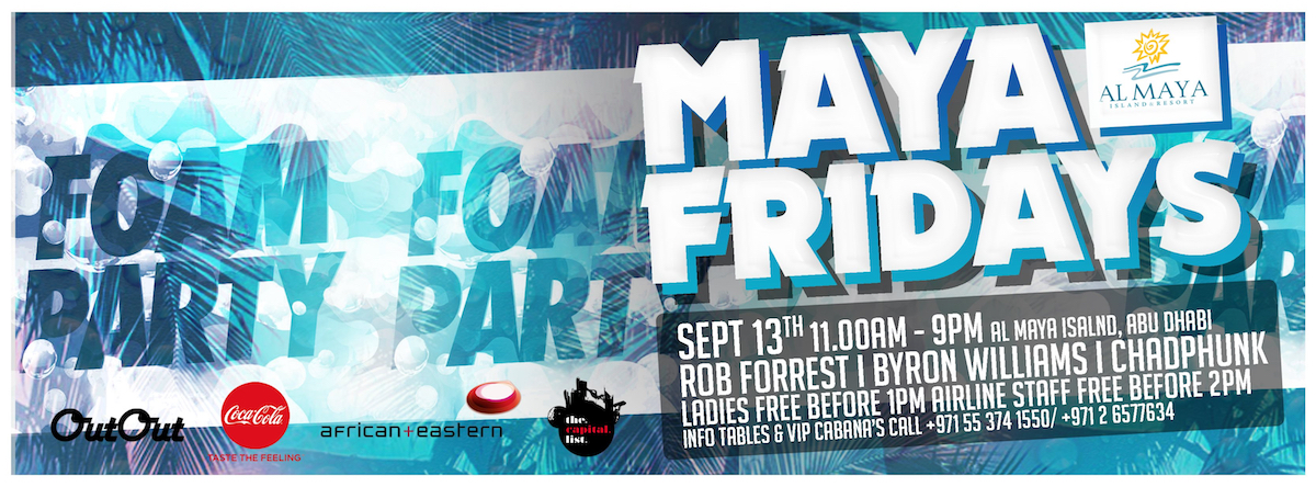 Maya Fridays | FOAM Party @ Al Maya Island